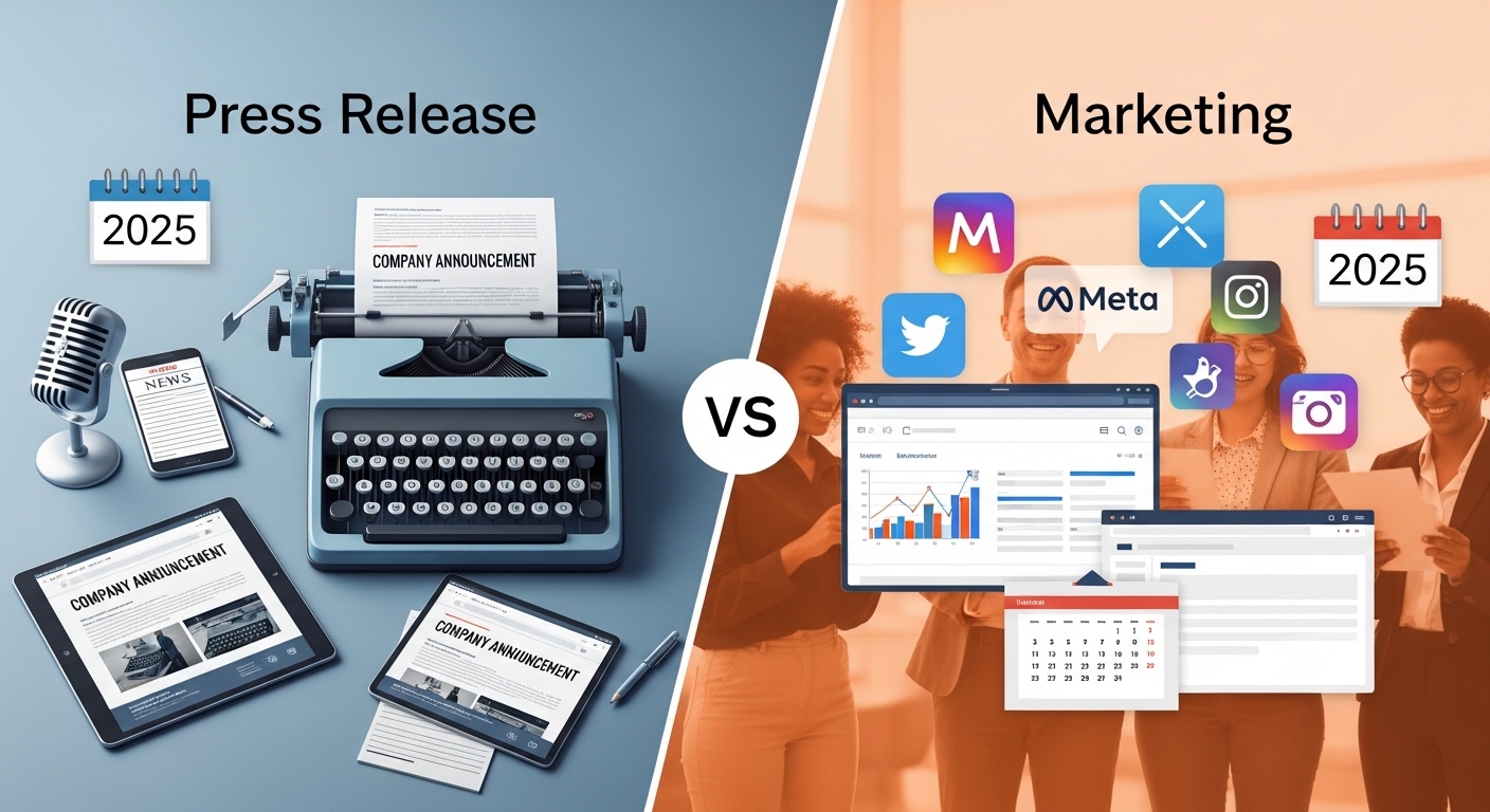 Press Release vs Marketing: What’s the Difference and Why Both Matter in 2025